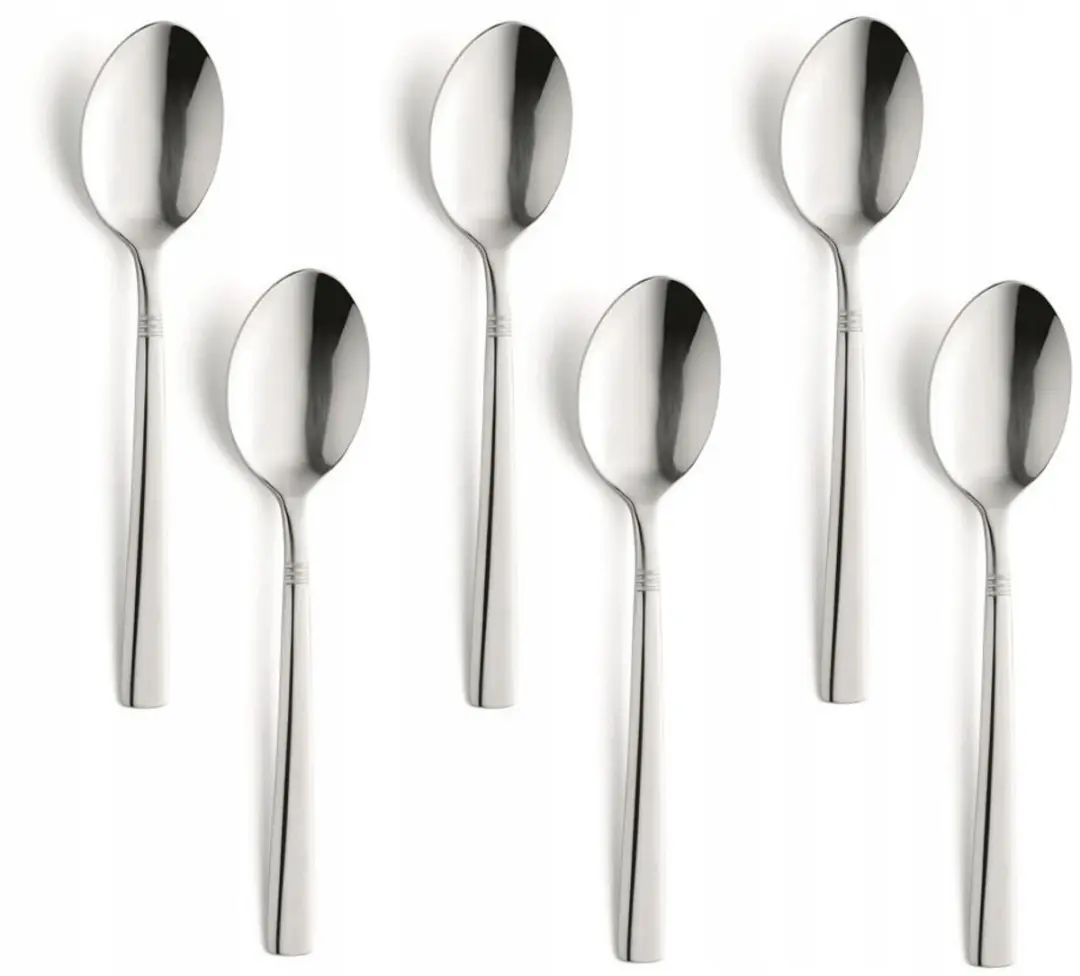 Amefa Palmon 6x Theelepels RVS 18/10 - Zilver