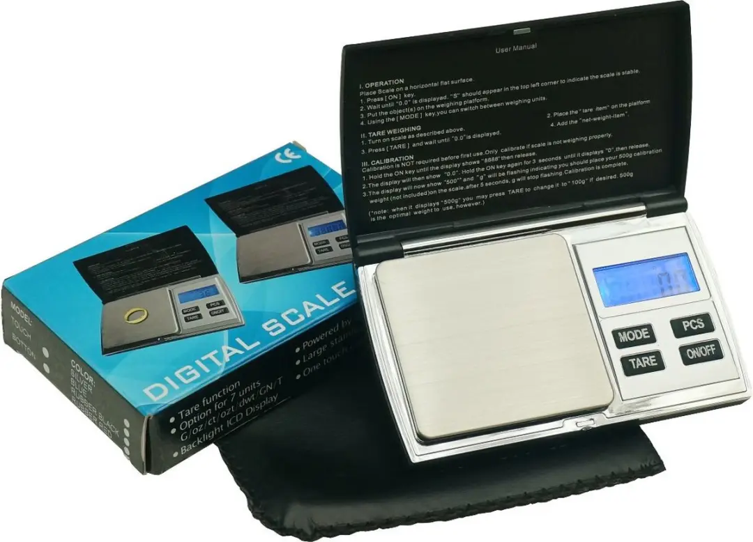 Onyx Pocketweegschaal (1000g x 0,1g)