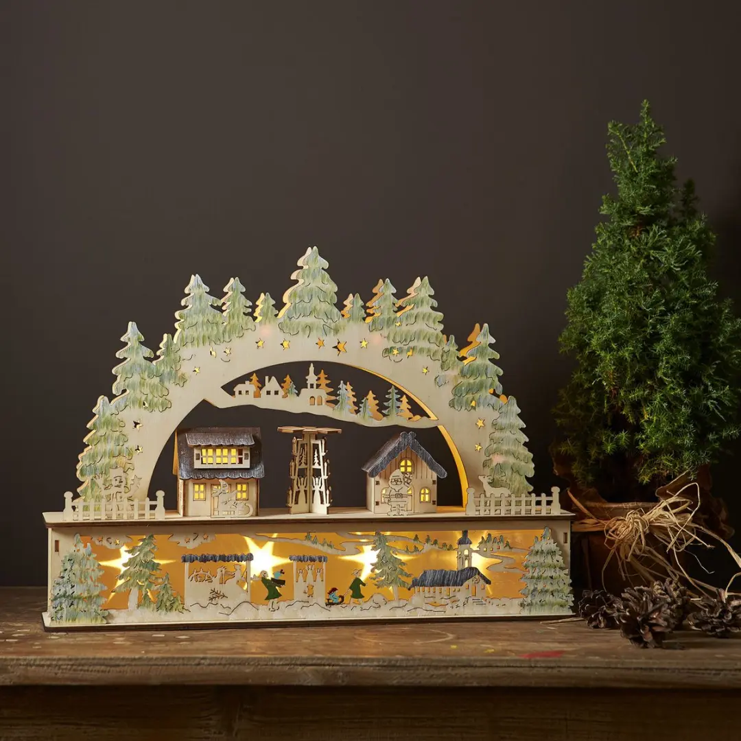 Star Trading Bamberg LED Kaarsenboog 45cm - Warm Wit