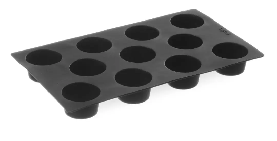 Hendi Siliconen Mini-Muffinvorm GN 1/3 - Ø53x30mm - Zwart