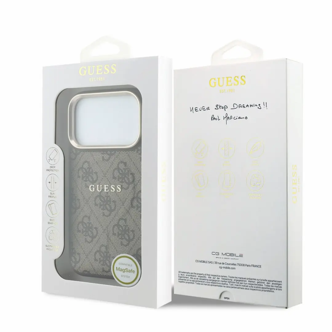 GUESS Hoesje iPhone 17/18 Pro Max - MagSafe - Bruin