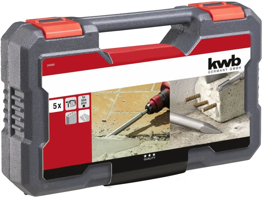KWB 240285 Beitelset SDS-Plus - 5-delig Metaal
