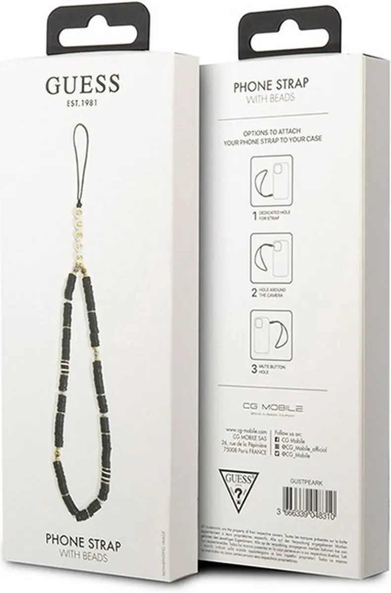 GUESS Heishi Beads Phone Strap - Zwart
