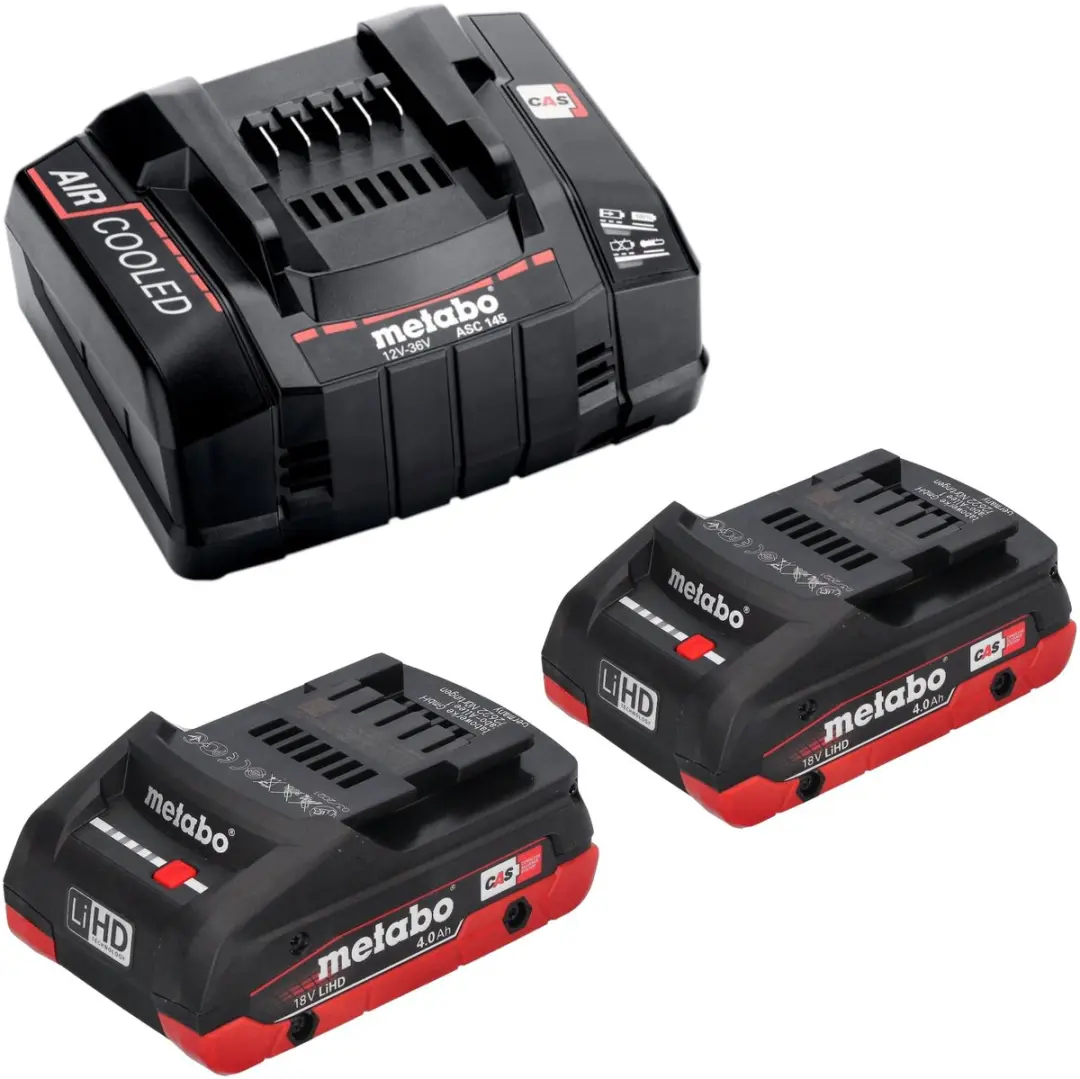 Metabo W 18 7-125 Accu-Haakse Slijper 18V - 125mm - 2x LiHD 4,0Ah