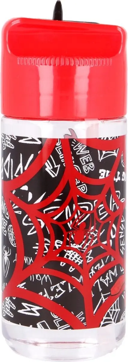 Marvel Spider-Man Drinkfles 430ml - Tritan Transparant/Rood