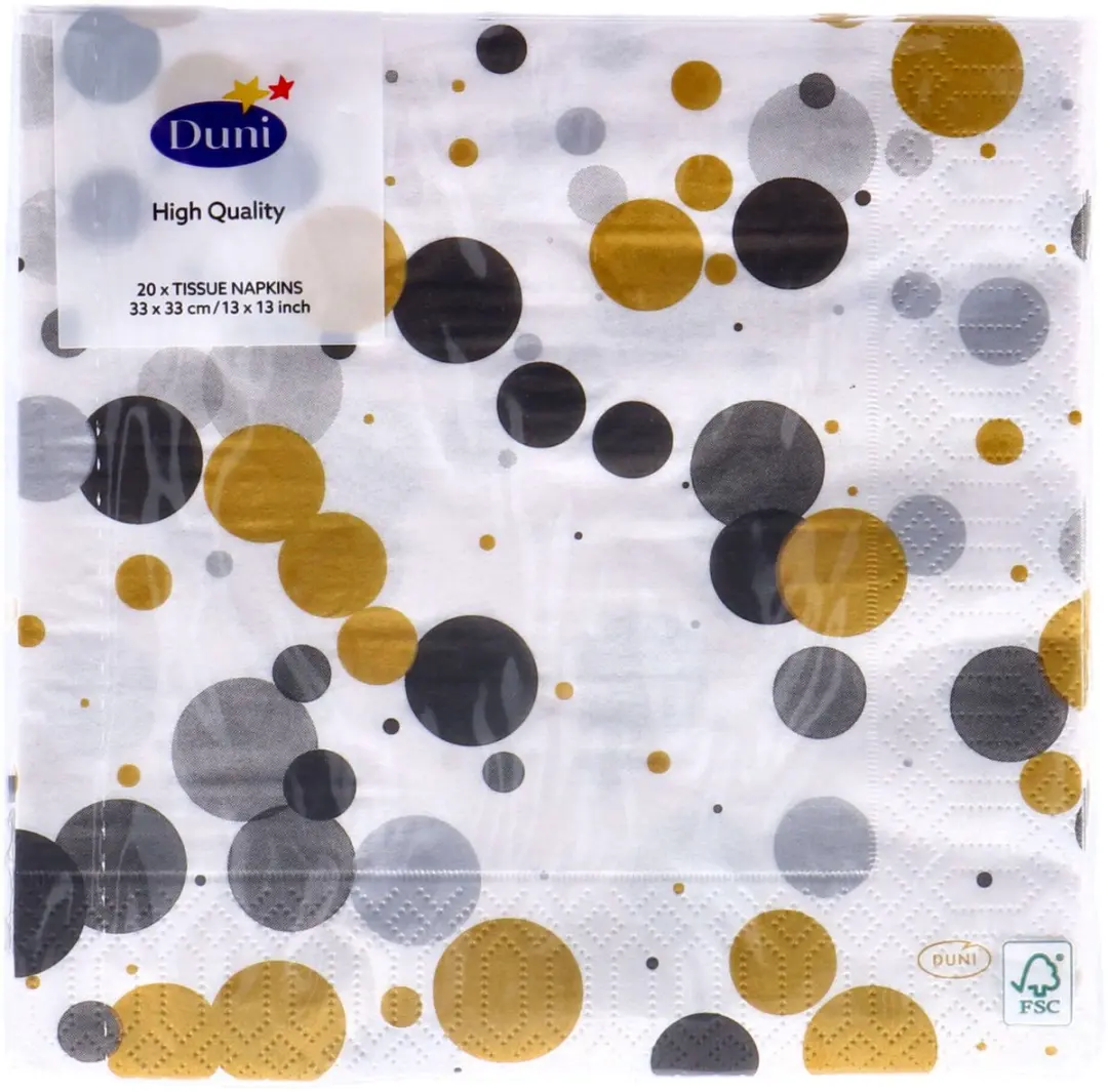 Duni Festive Bubbles Servetten 33x33cm