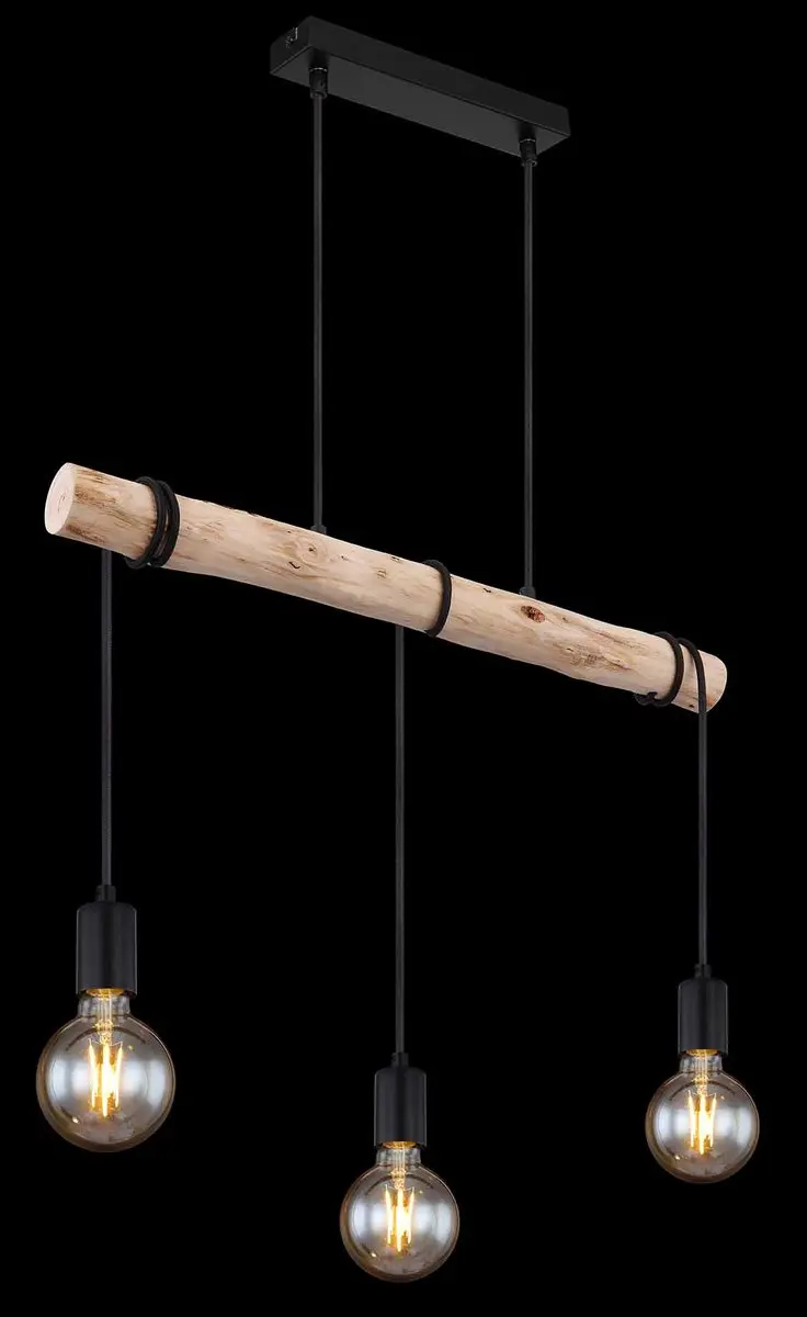 Globo Gregor Hanglamp - 3 Lichtpunten - E27 - Naturel