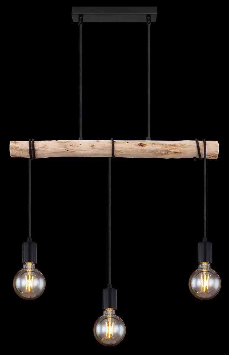 Globo Gregor Hanglamp - 3 Lichtpunten - E27 - Naturel - afbeelding 6 van 6