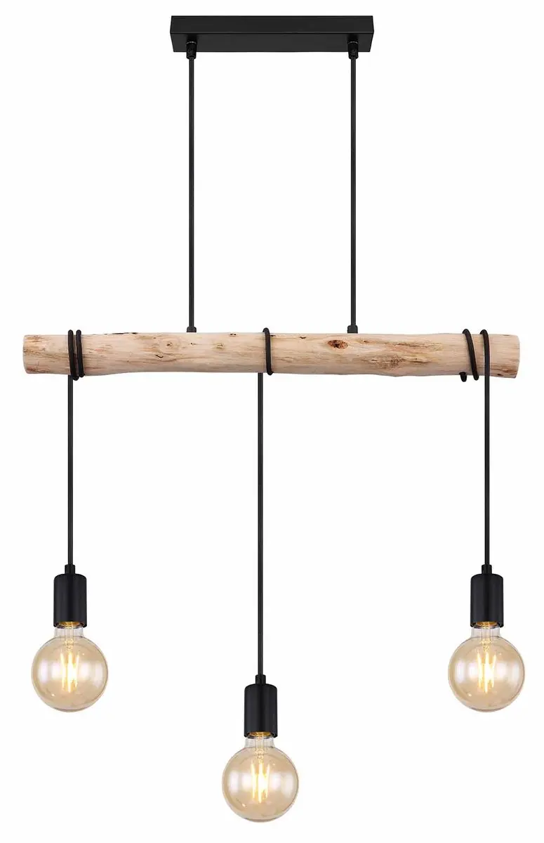 Globo Gregor Hanglamp - 3 Lichtpunten - E27 - Naturel