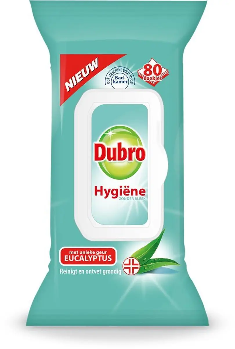 Dubro Vochtige Doekjes Eucalyptus - 320 Stuks (4x80)