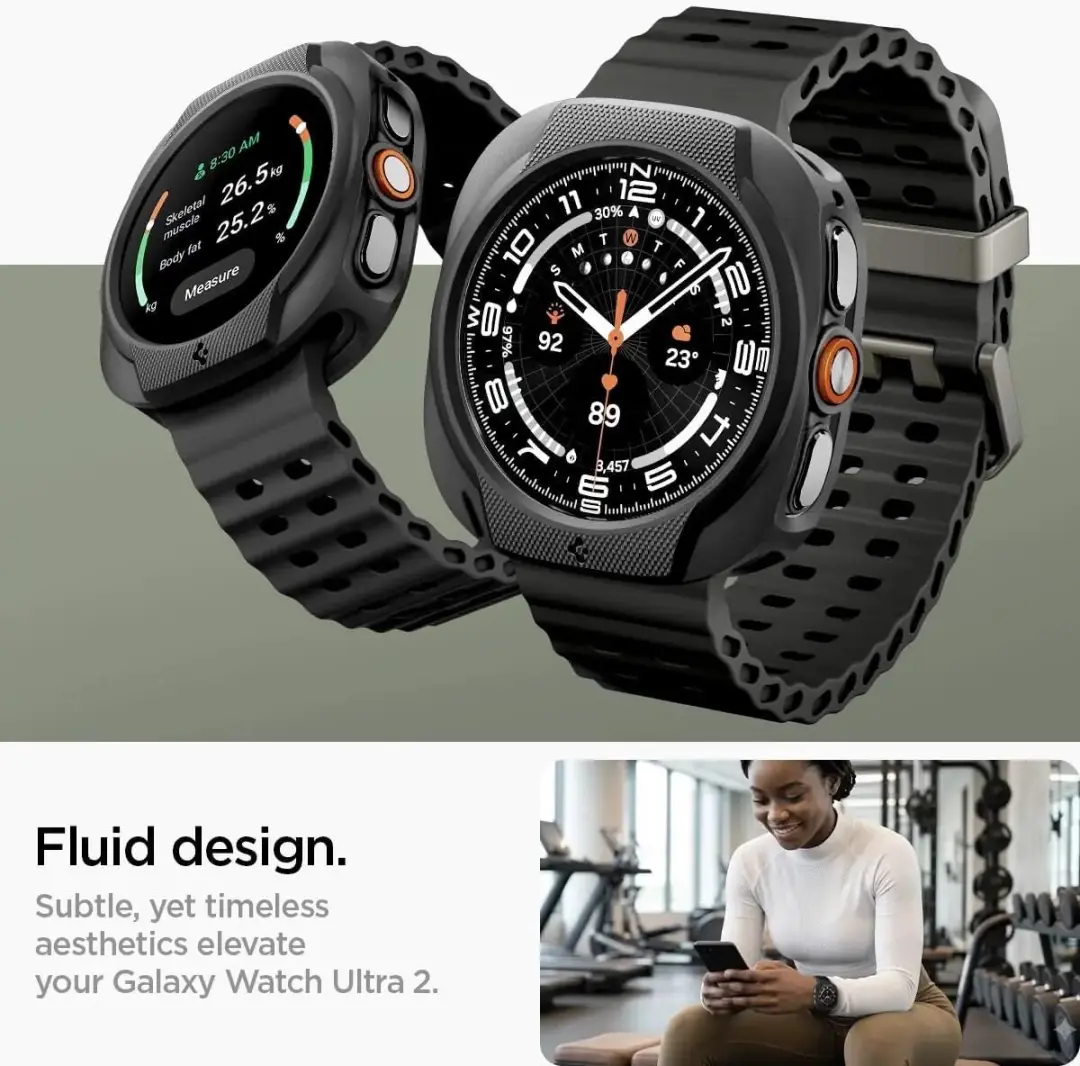 Spigen Liquid Air Hoesje Samsung Galaxy Watch Ultra 2 - Matte Zwart