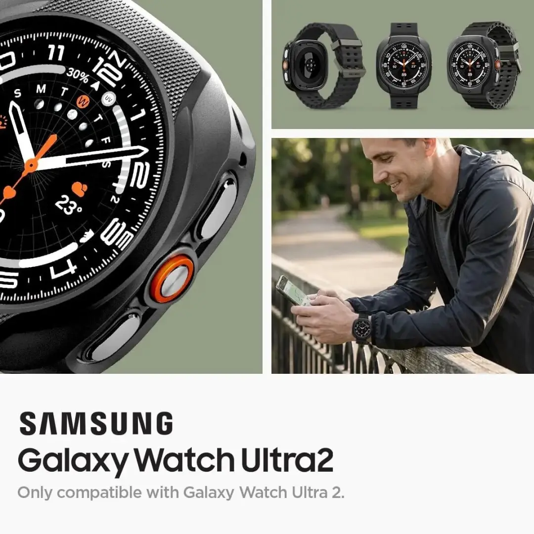 Spigen Liquid Air Hoesje Samsung Galaxy Watch Ultra 2 - Matte Zwart