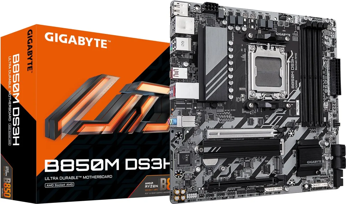 Gigabyte B850M DS3H AM5 Micro-ATX Moederbord