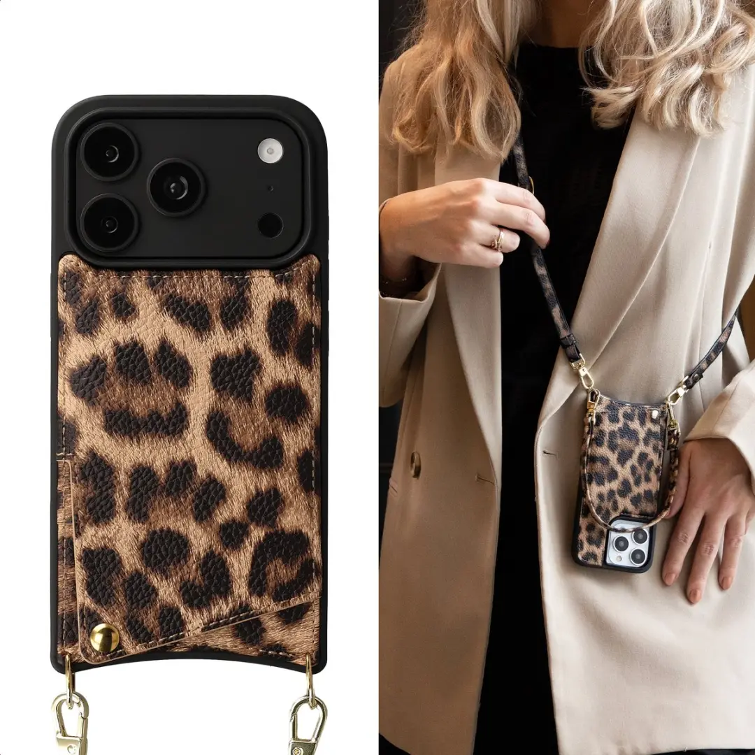 Selencia Hoesje iPhone 17 Pro Leopard - 2 Pasjes