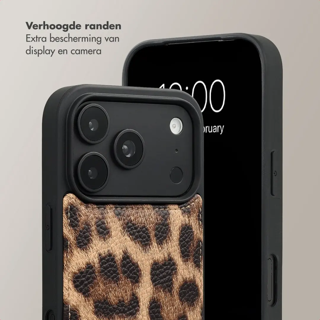 Selencia Hoesje iPhone 17 Pro Leopard - 2 Pasjes