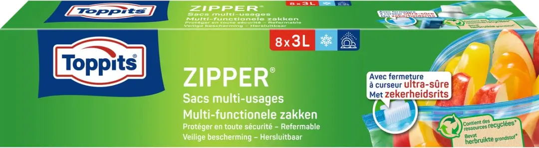 Toppits Ritssluiting Multifunctionele Zakken 3L