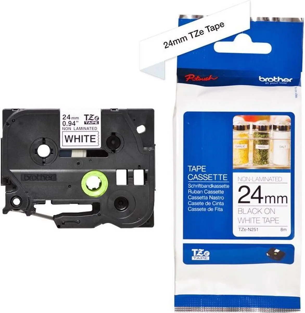 Brother TZe-N251 Labelrol - Wit