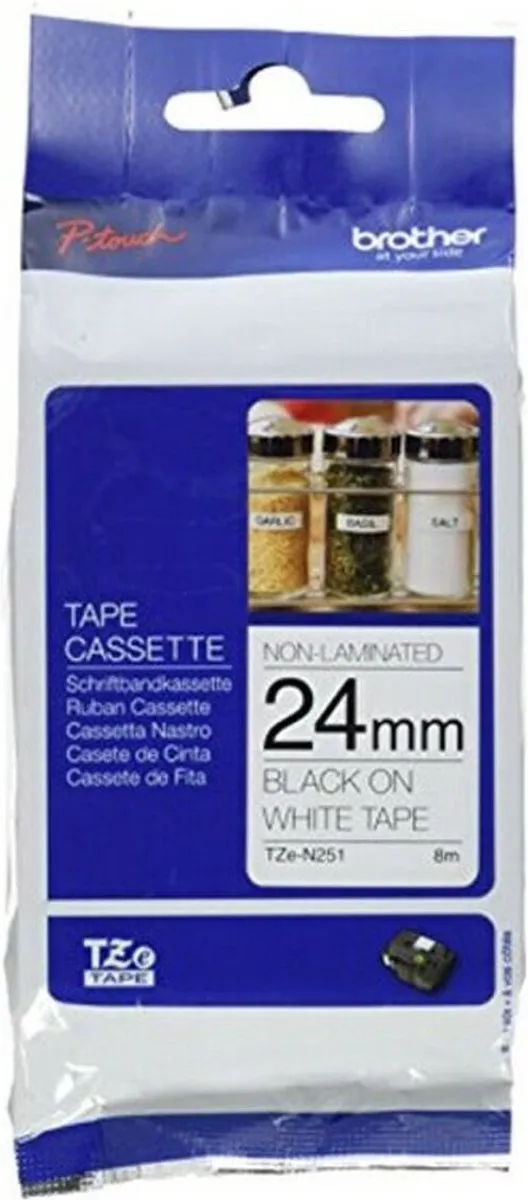 Brother TZe-N251 Labelrol - Wit
