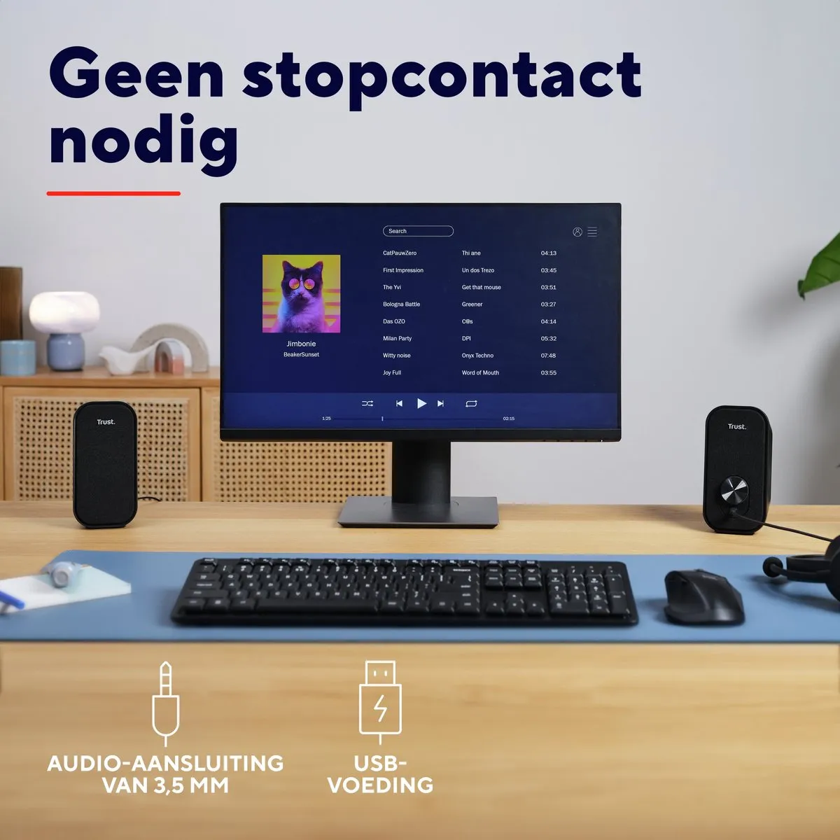 Trust Ador 2.0 – Luidsprekerset – Compact – USB-A Aansluiting – Zwart