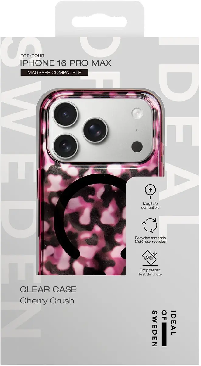 iDeal of Sweden Clear Case iPhone 16 Pro Max - Donkerrood - MagSafe