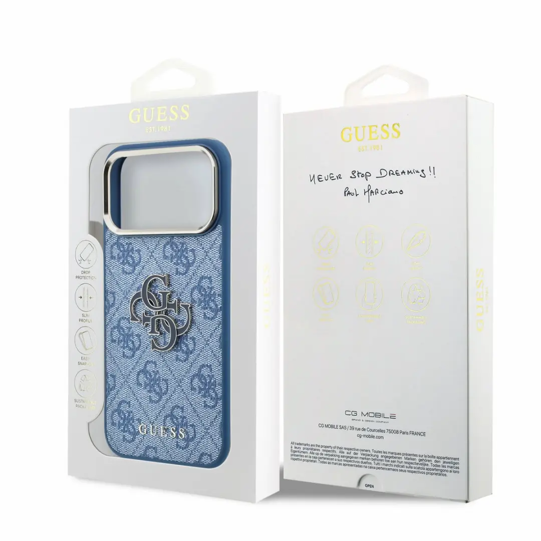 GUESS Telefoonhoesje 15246 - iPhone 17/18 Pro Max - Kunstleer Blauw