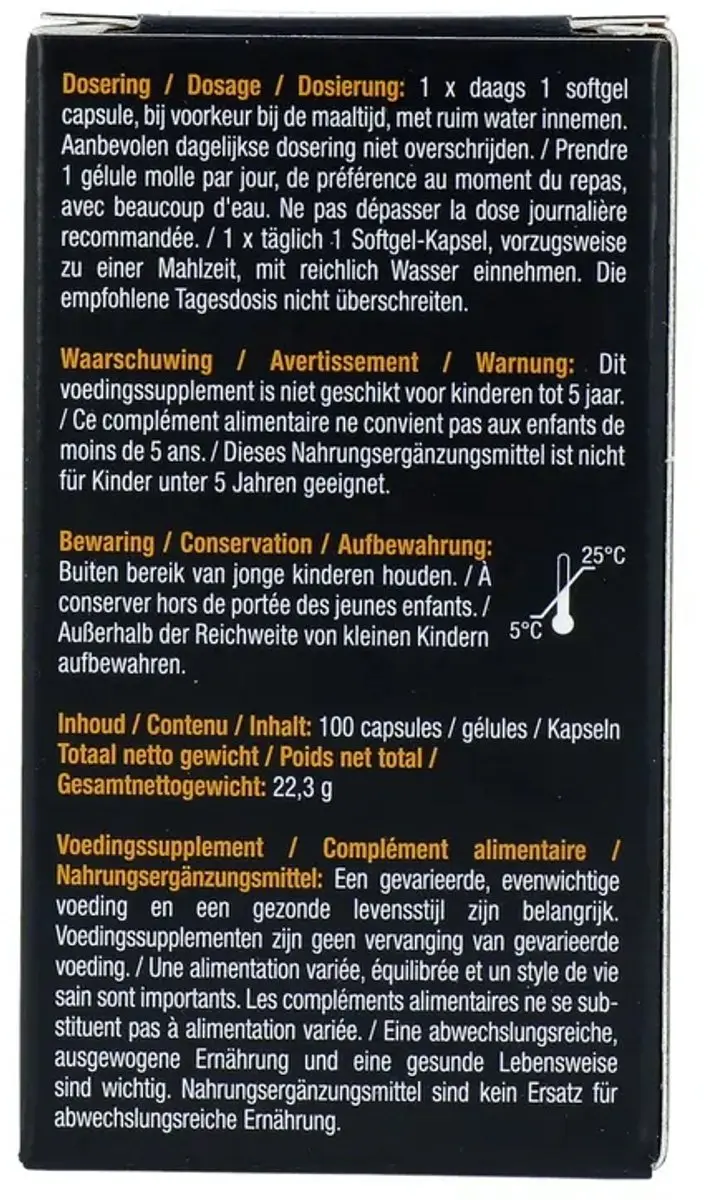 Lucovitaal Vitamine D3 5mcg Capsules - 100 Stuks