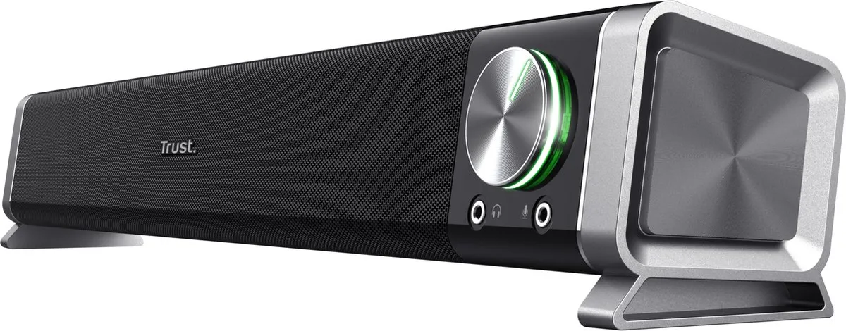 Trust Asto - PC Soundbar - PC-speaker voor onder je monitor - 3.5mm aansluiting & USB voor voeding