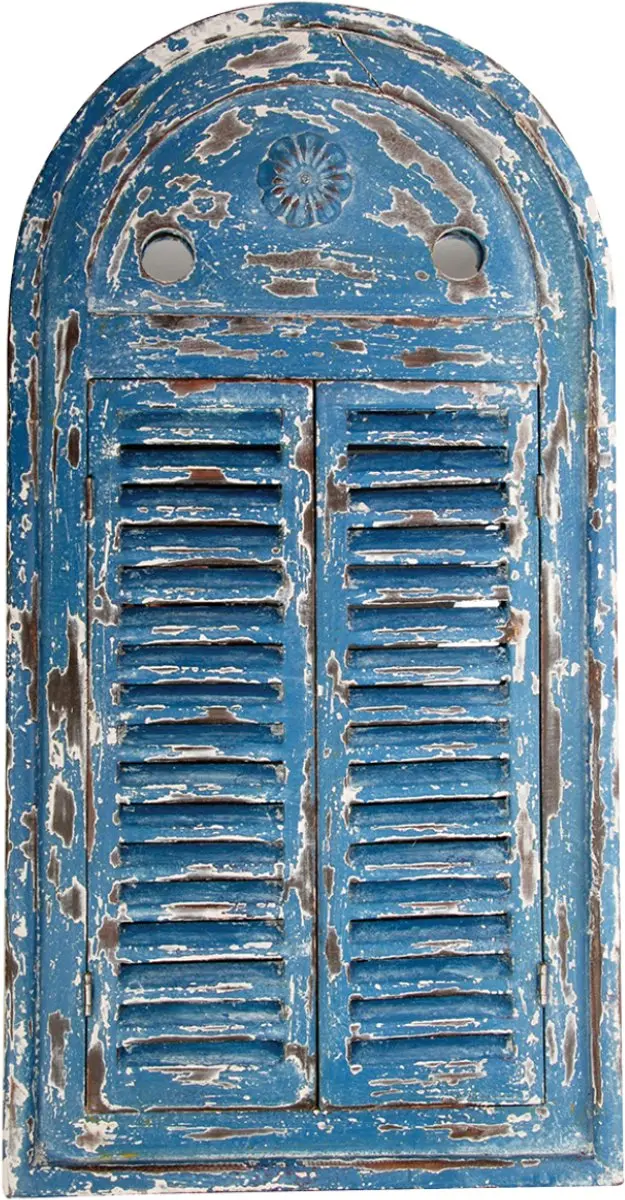 Esschert Design Tuinspiegel Luiken Verouderd Blauw 40x75cm