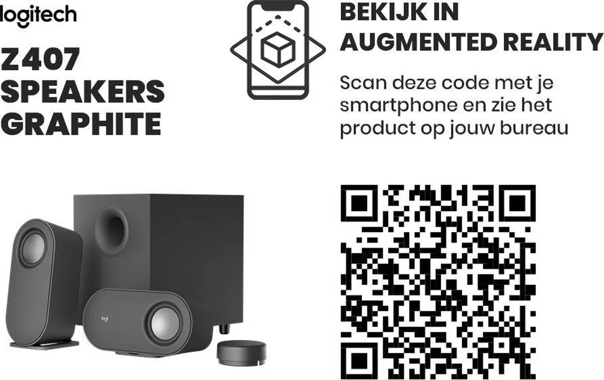 Logitech Z407 - Computerspeakers met bluetooth, subwoofer en draadloze bediening