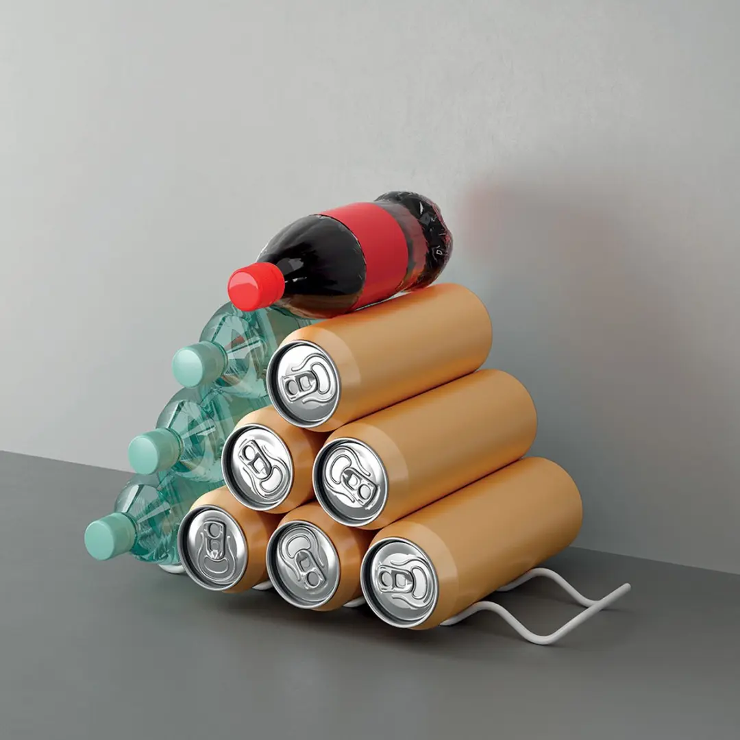 Metaltex Ola 15 Rek voor blikjes - 15 Stuks - 8x33x3cm
