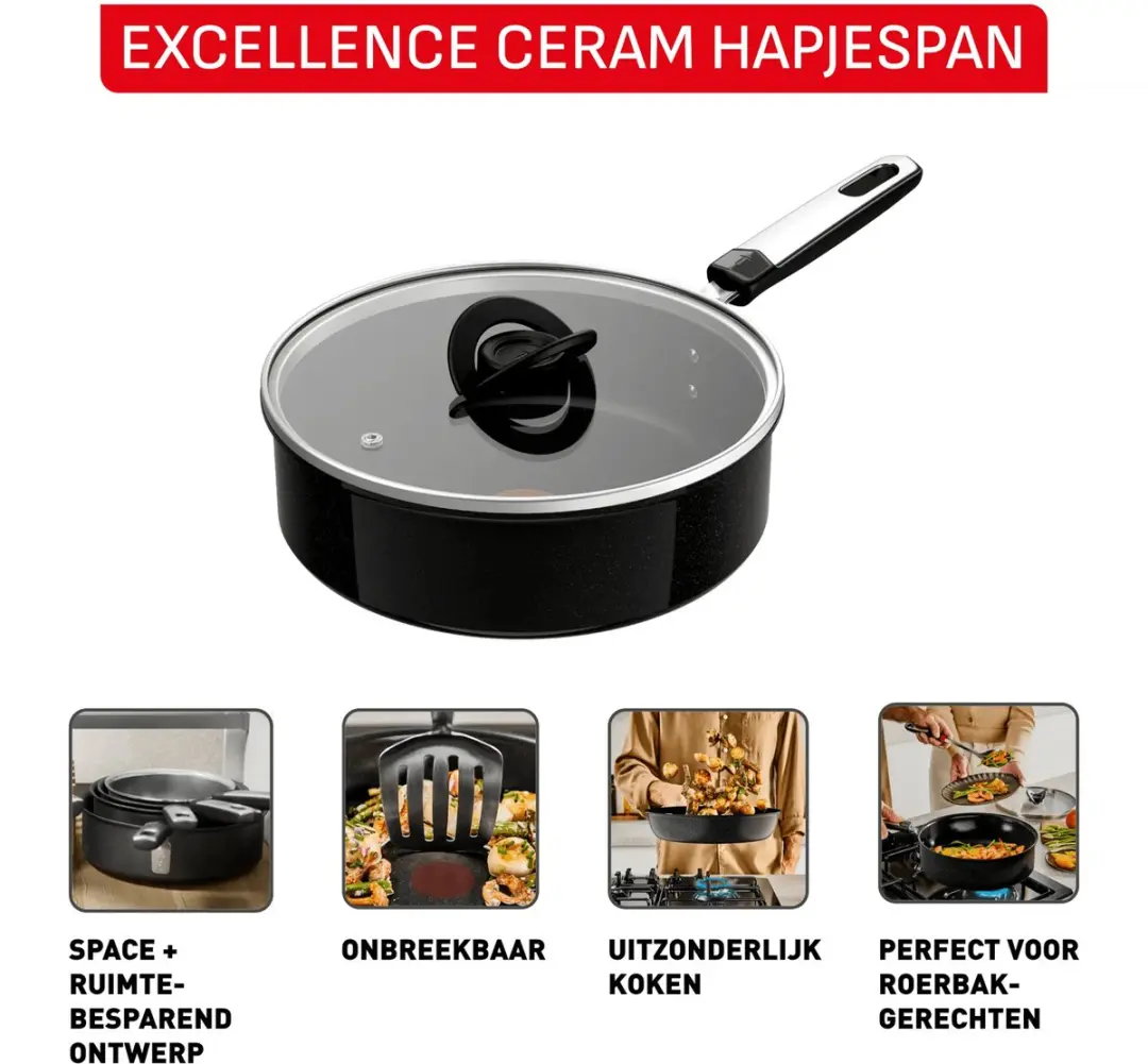 Tefal Excellence Keramische Hapjespan 24cm