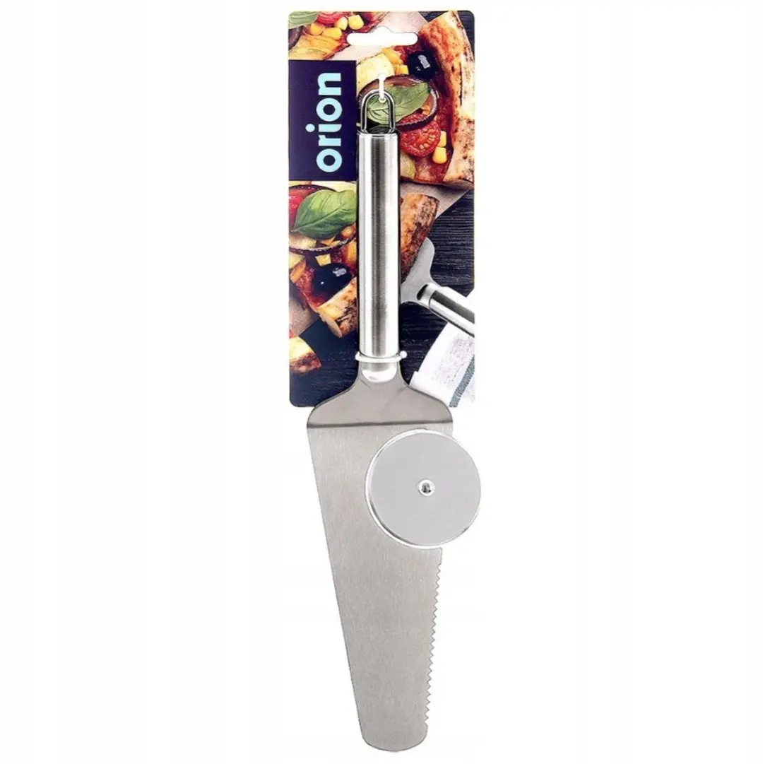 Orion Pizzasnijder & Schep 2-in-1 RVS - Zilver