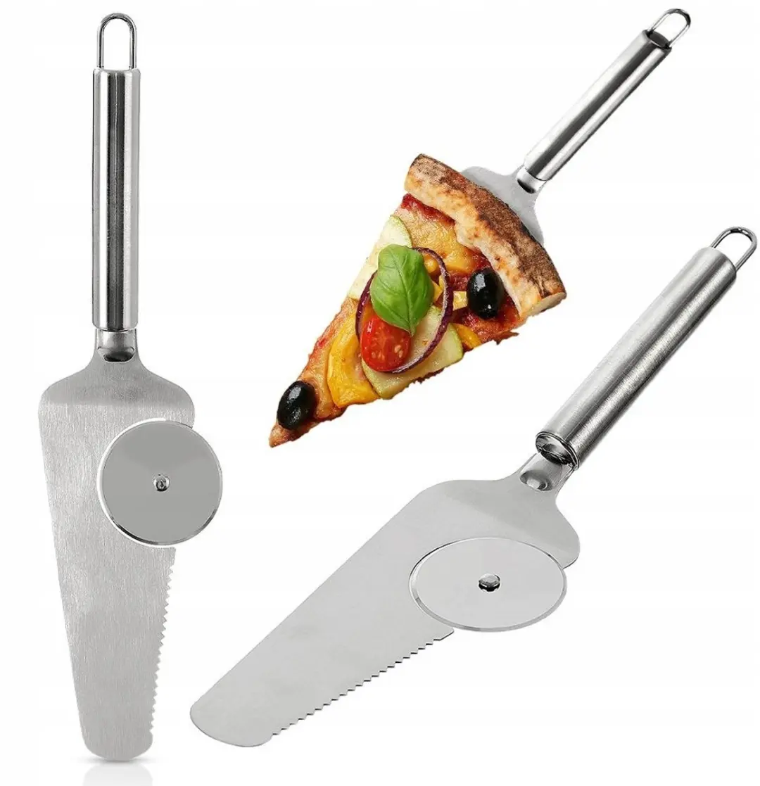 Orion Pizzasnijder & Schep 2-in-1 RVS - Zilver