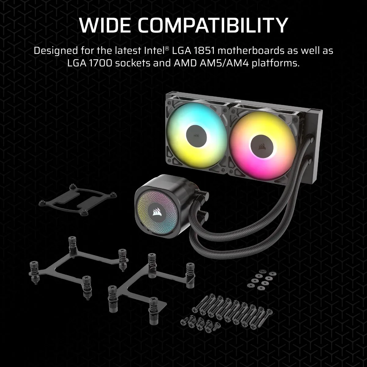 Corsair Nautilus 240 RS ARGB CW-9060092-WW CPU Koeler - 240mm - 2x RGB Fans - Zwart - afbeelding 6 van 6