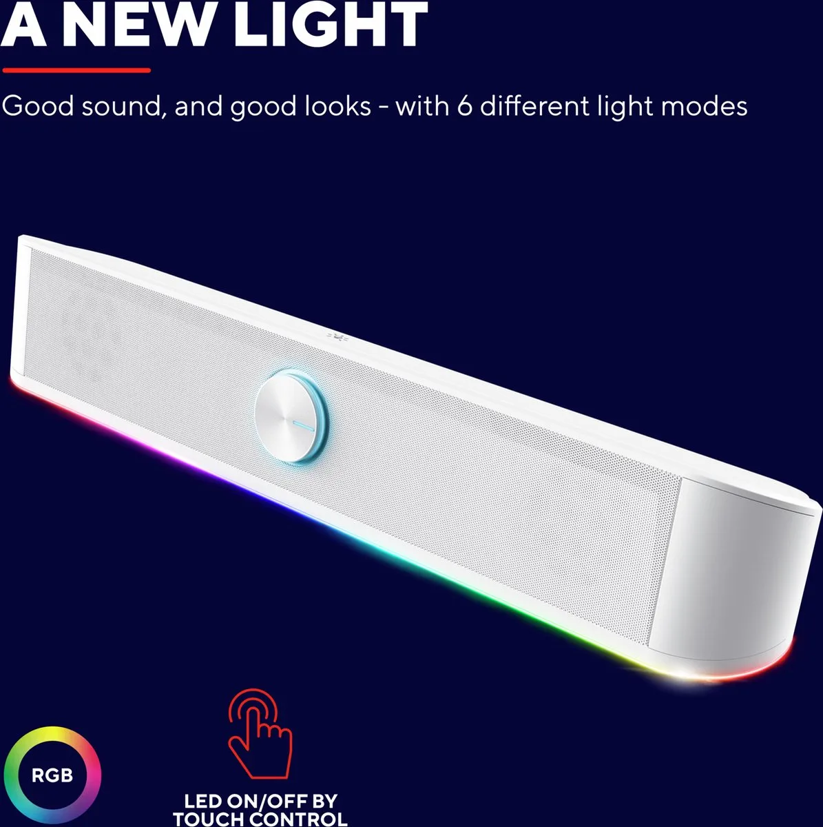 Trust GXT 619W Thorne Soundbar - 12W - RGB Wit