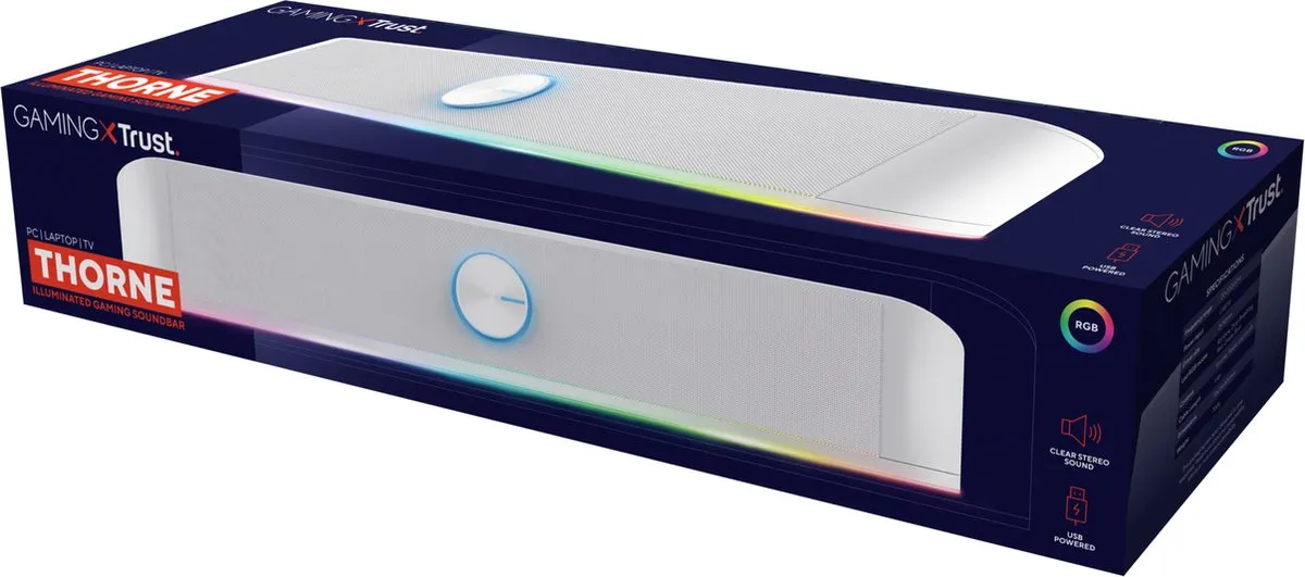 Trust GXT 619W Thorne Soundbar - 12W - RGB Wit