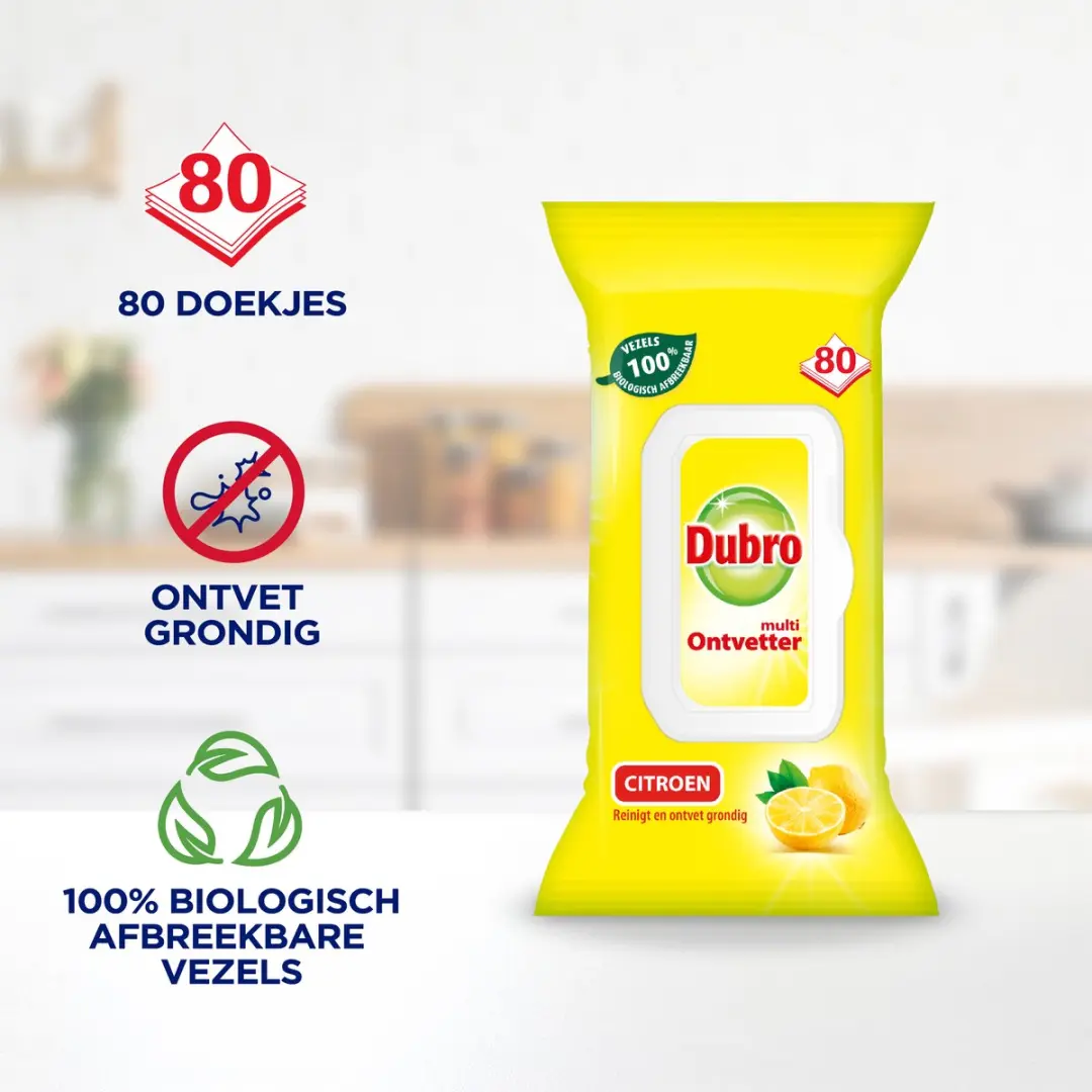 Dubro Multi Ontvetter Doekjes - 3 Stuks