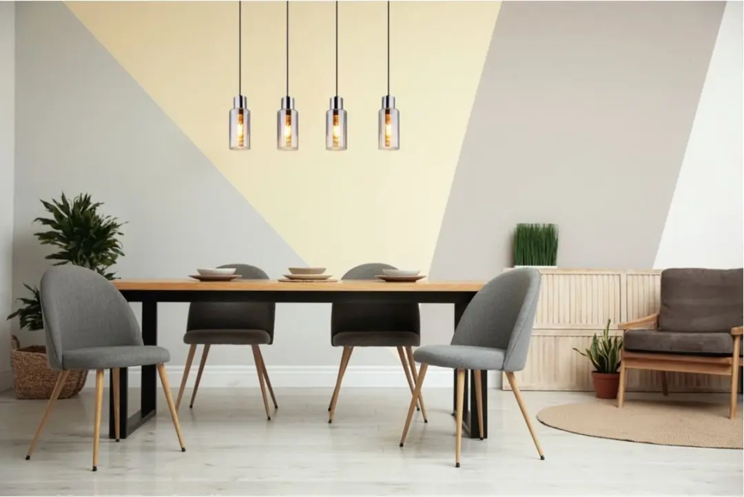 Globo Lidaria Hanglamp E27 - 4 Lichtpunten - Zwart - afbeelding 6 van 6