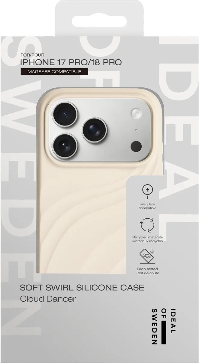 iDeal of Sweden Soft Swirl Silicone Hoes iPhone 17 Pro - Beige