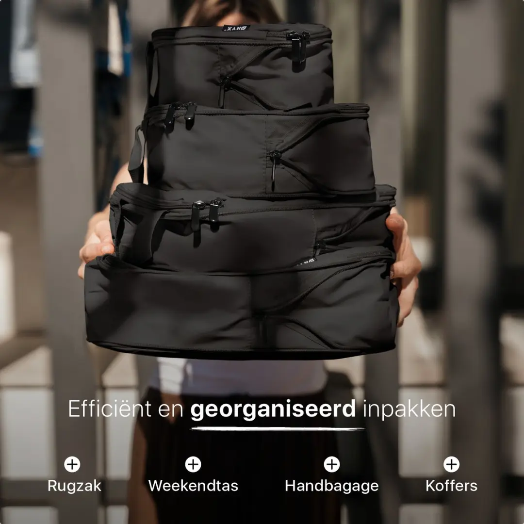 ONYX Compressie Packing Cubes 7-delig - Zwart