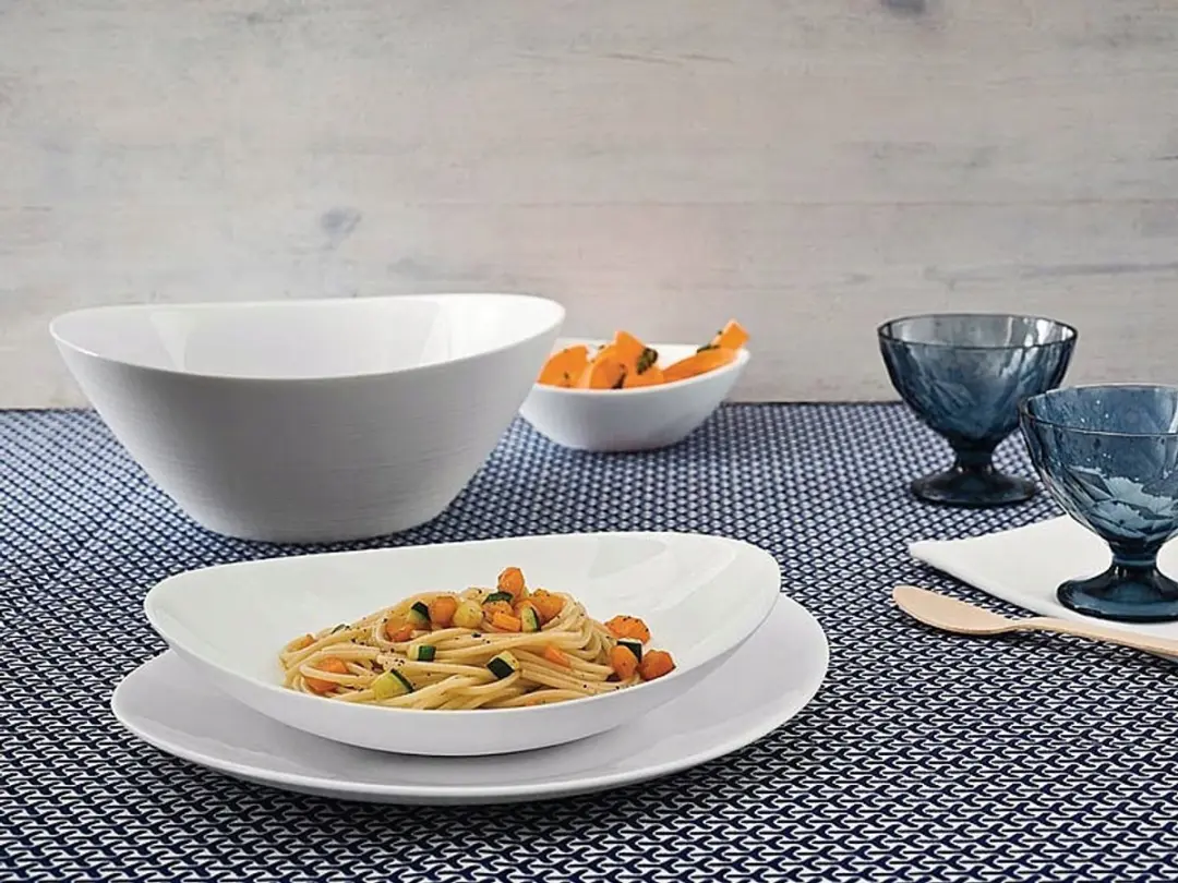 Bormioli Rocco Prometeo Ovaal Wit Dinerbord 27x24cm - Gehard Glas