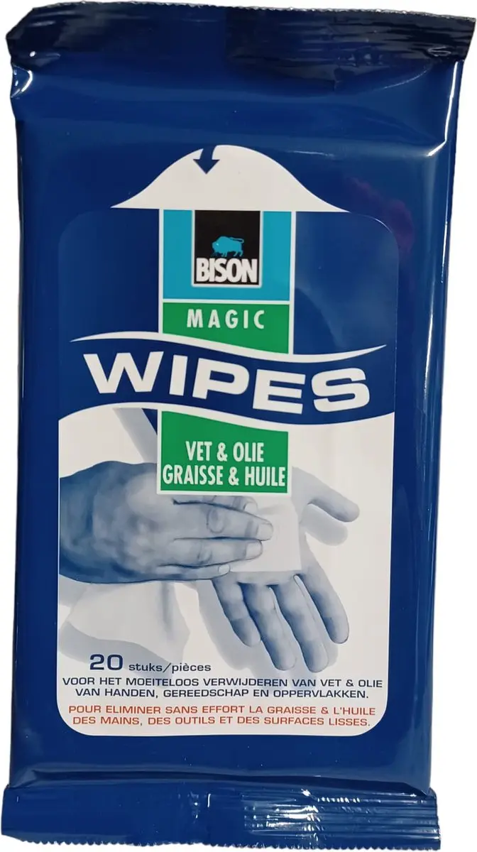 Bison Magic Wipes Vet & Olie 20 Stuks