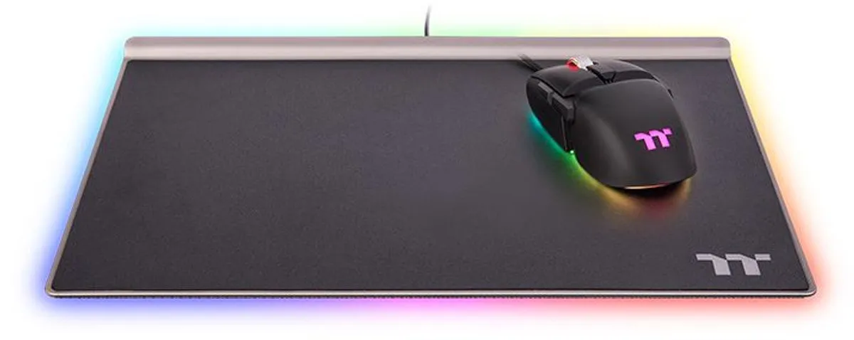 Thermaltake Argent MP1 RGB Game-muismat - Zwart/Titanium