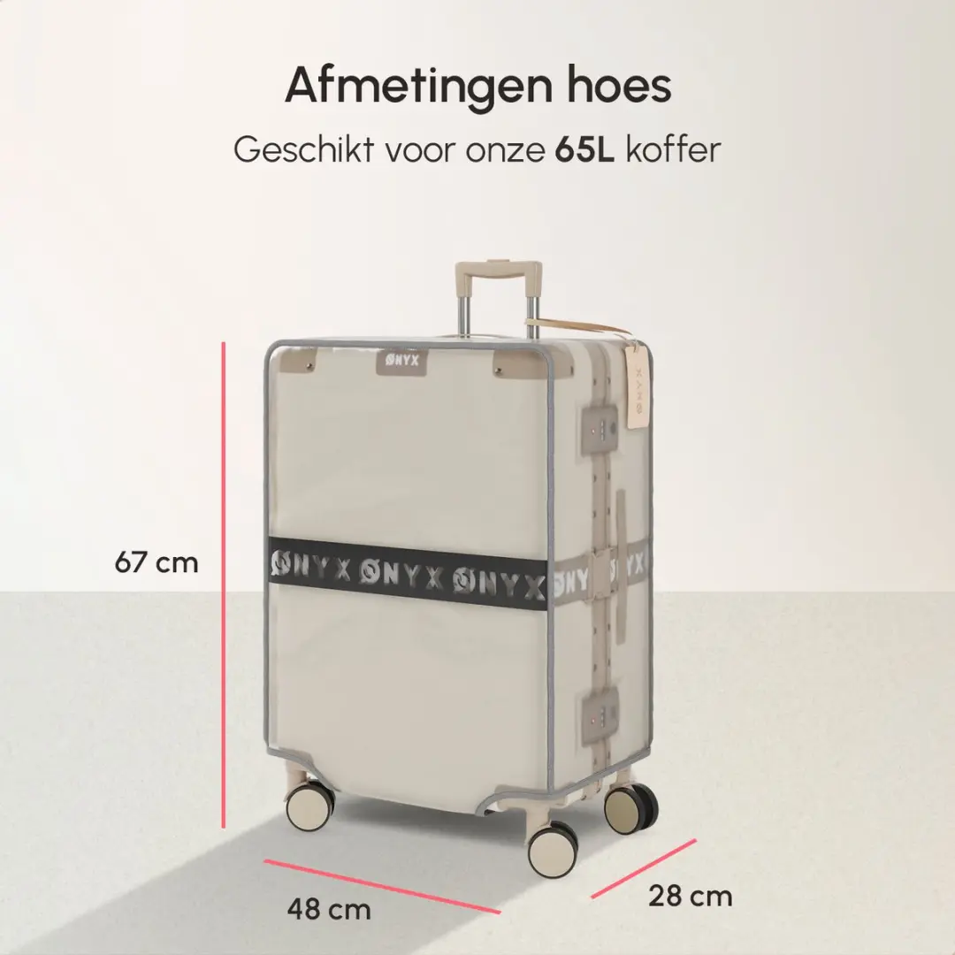 ONYX Kofferhoes 65L - 28x46x67cm - Transparant - afbeelding 5 van 5