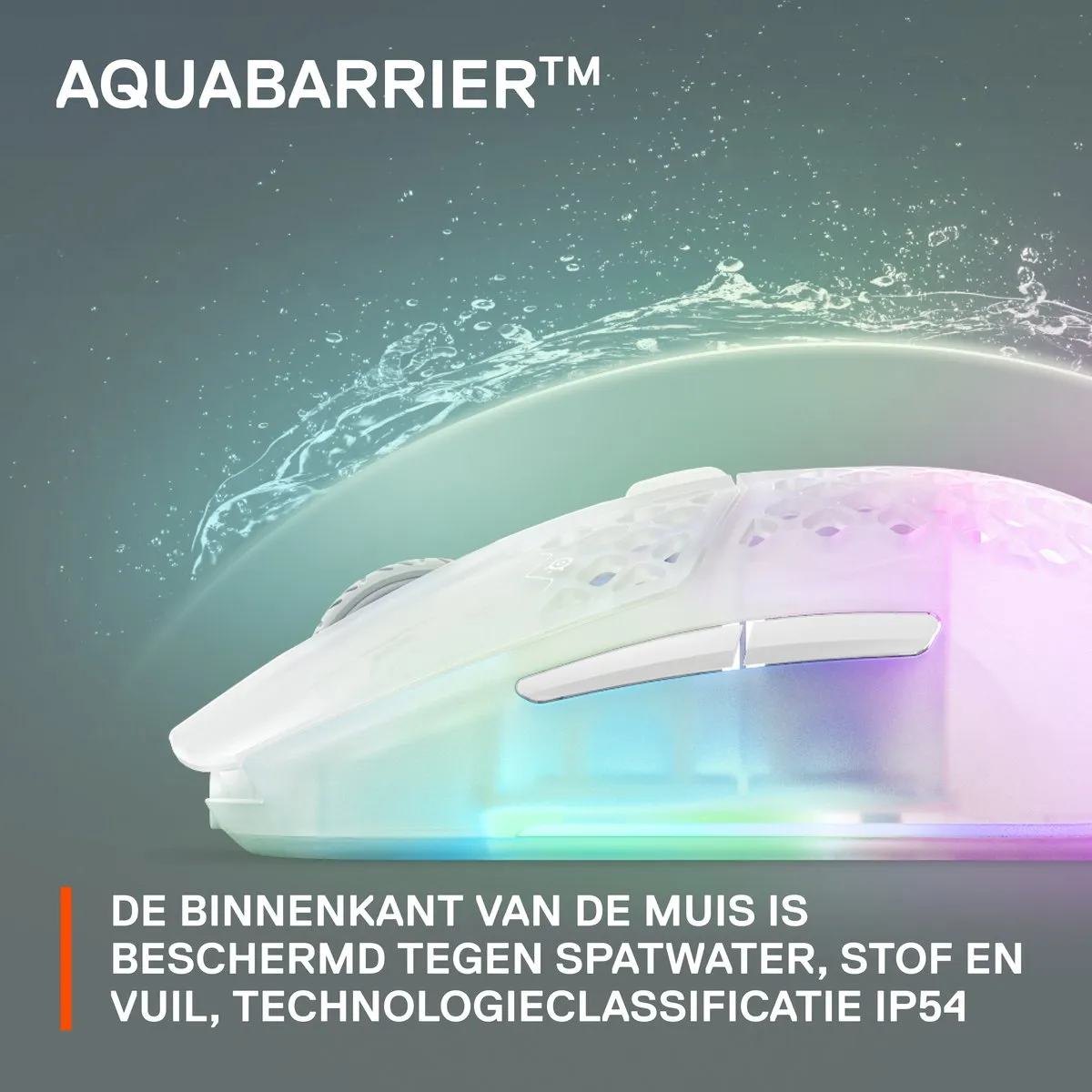 Steelseries Aerox 3 Wireless Ghost (2022 Edition) - Draadloze Gaming Muis - Ghost/Doorzichtig