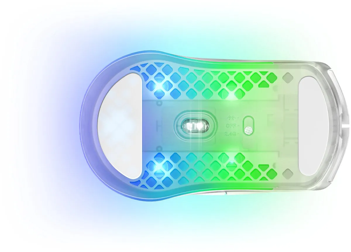 Steelseries Aerox 3 Wireless Ghost (2022 Edition) - Draadloze Gaming Muis - Ghost/Doorzichtig