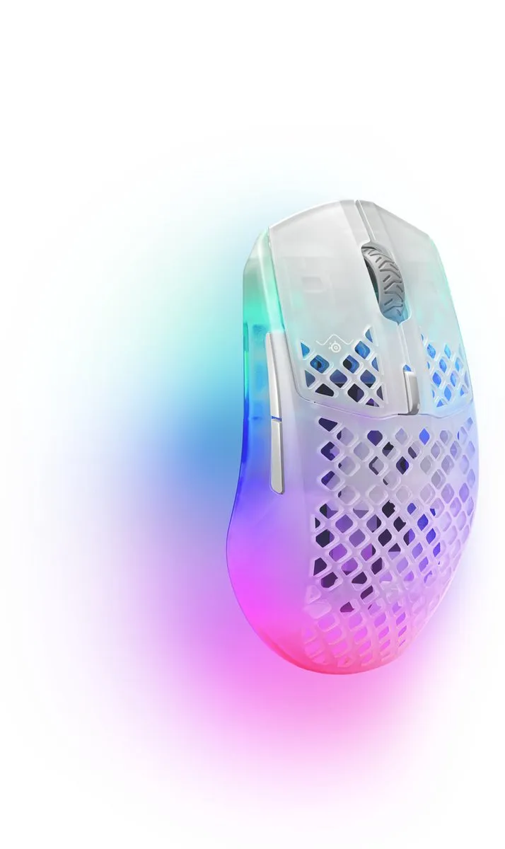 Steelseries Aerox 3 Wireless Ghost (2022 Edition) - Draadloze Gaming Muis - Ghost/Doorzichtig