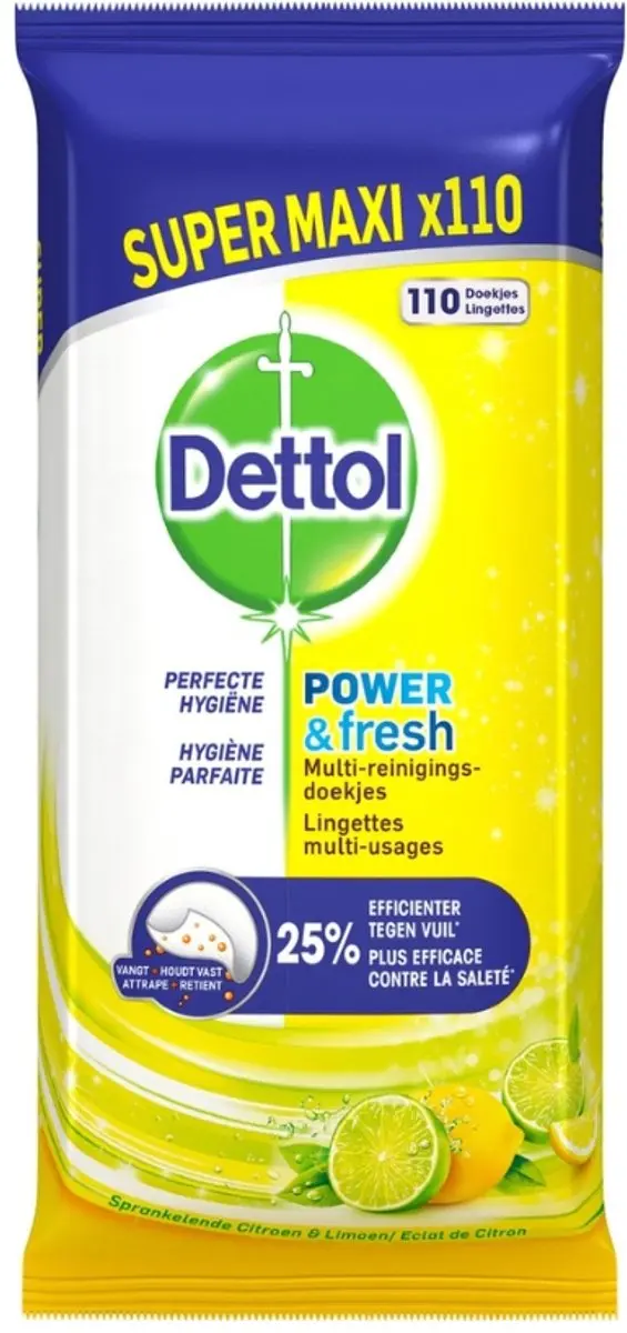 Dettol Multi Reinigingsdoekjes Citroen 110 Stuks