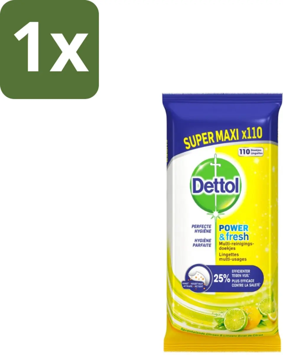 Dettol Multi Reinigingsdoekjes Citroen 110 Stuks