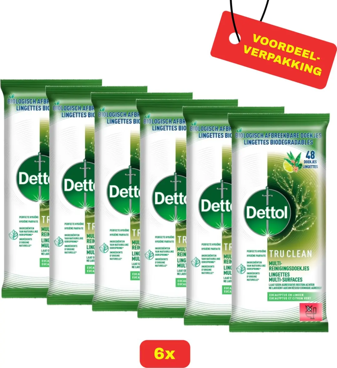 Dettol Tru Clean Eucalyptus & Lime Doekjes